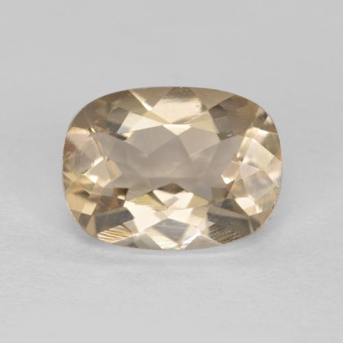 1.14カラットの天然クリームモルガナイト（8.1×6 mm・クッションカット）