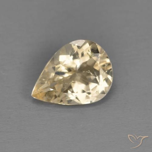 0.87ct 天然 ライトゴールド モルガナイト, 洋梨の形, VS