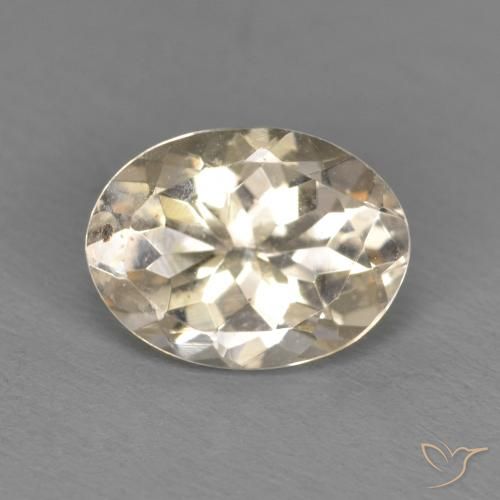 0.99ct 天然 ライトゴールド モルガナイト, 楕円形, VS