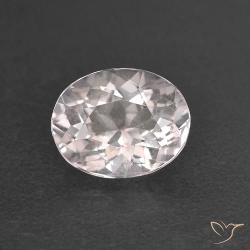 1.00ct 天然 非常に薄いピンク モルガナイト, 楕円形, VS