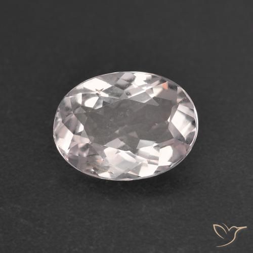 1.22ct 天然 非常に薄いピンク モルガナイト, 楕円形, VVS-VS