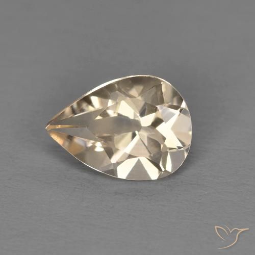 0.98ct 天然 ライトゴールド モルガナイト, 洋梨の形, VS