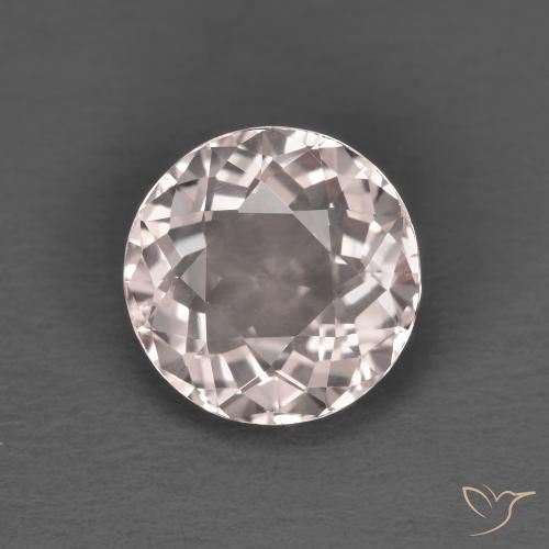 1.44ct 天然 ライトピンク モルガナイト, ラウンド, VVS-VS
