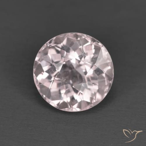 1.73ct 天然 非常に薄いローズピンク モルガナイト, ラウンド, VVS-VS