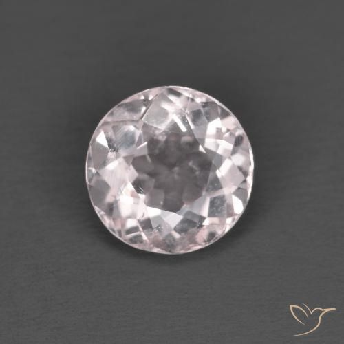 1.10ct 天然 ライトピンク モルガナイト, ラウンド, VS