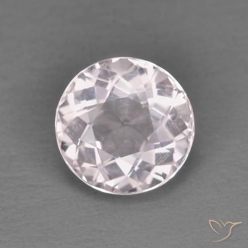 1.24ct 天然 ライトピンク モルガナイト, ラウンド, VVS-VS