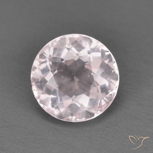 1.43ct 天然 ライトピンク モルガナイト, ラウンド, VVS-VS