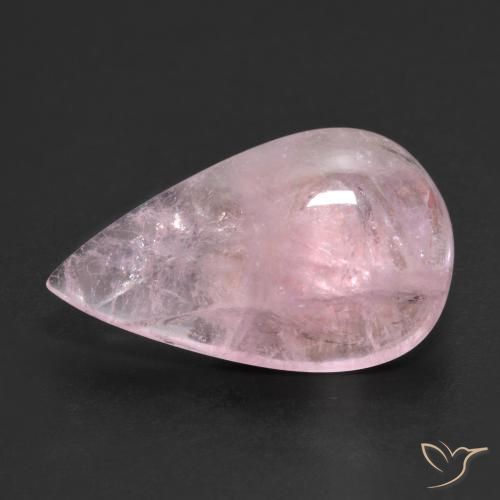 8.04ct 天然 ライトピンク モルガナイト, 洋梨の形, 半透明