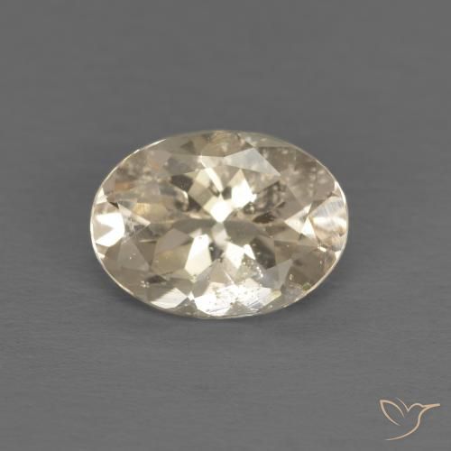 1.08ct 天然 ライトイエロー モルガナイト, 楕円形, VS