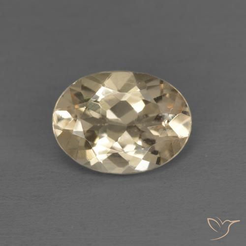 1.02ct 天然 ライトゴールド モルガナイト, 楕円形, VVS-VS