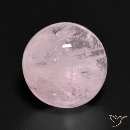 7.24ct 天然 薄いピーチローズ モルガナイト, ラウンド, 半透明