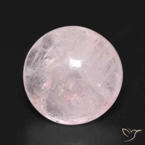 9.00ct 天然 非常に薄いローズピンク モルガナイト, ラウンド, 透明