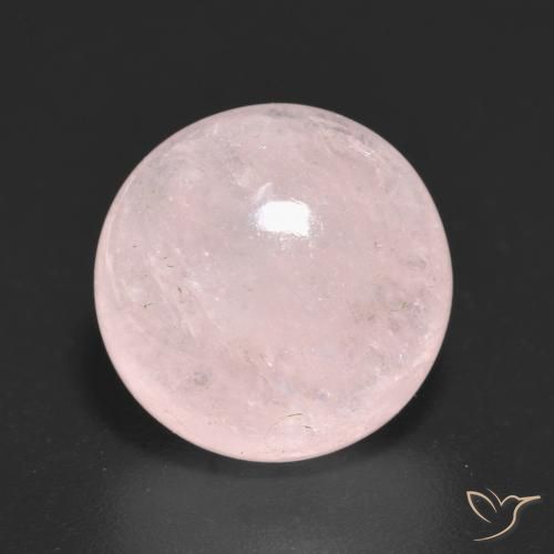 7.34ct 天然 薄いピーチローズ モルガナイト, ラウンド, 半透明