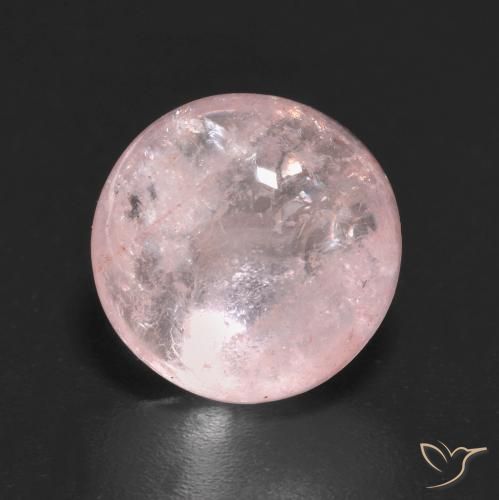 4.28ct 天然 薄いコーラルピンク モルガナイト, ラウンド, 透明