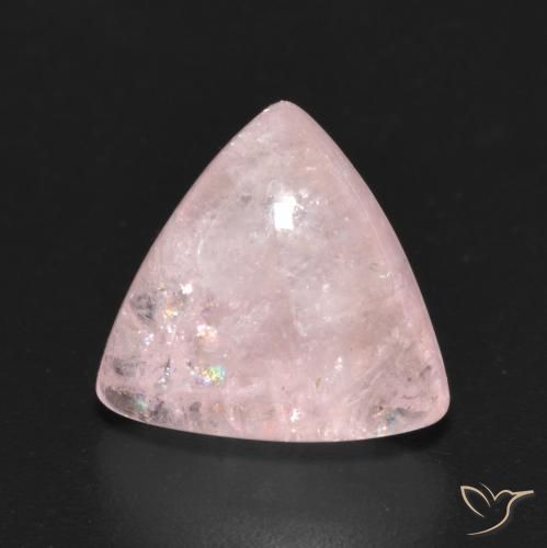 4.11ct 天然 薄いコーラルピンク モルガナイト, トリリオン, 透明
