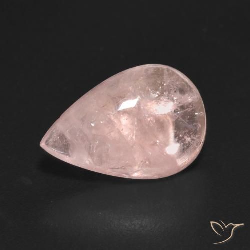 3.22ct 天然 フラミンゴピンク モルガナイト, 洋梨の形, 透明