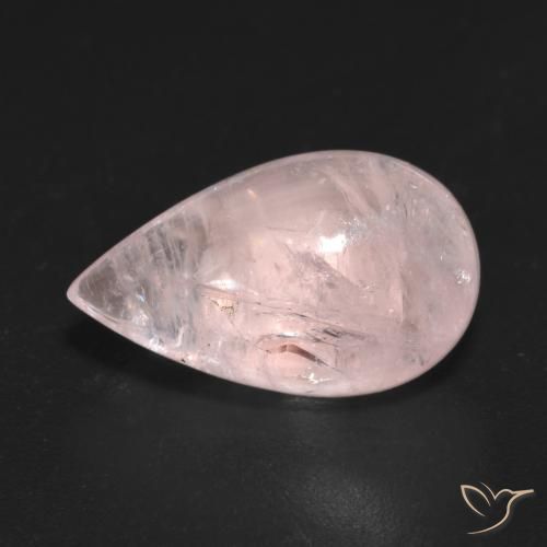 7.14ct 天然 ライトローズピンク モルガナイト, 洋梨の形, 透明
