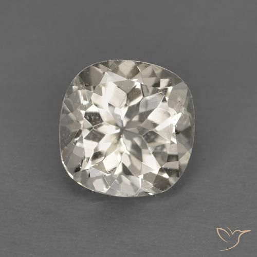 0.93ct 天然 ライトイエロー モルガナイト, クッション, VS