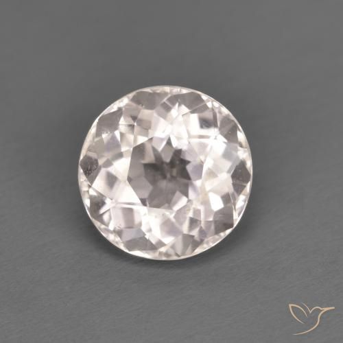 1.35ct 天然 非常に薄いピンク モルガナイト, ラウンド, VVS