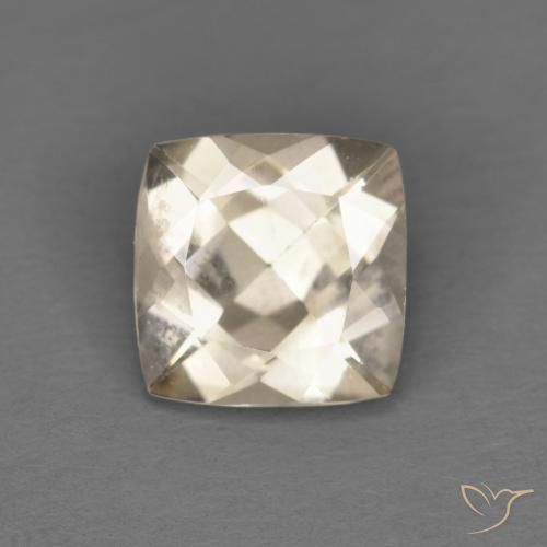0.88ct 天然 ライトゴールド モルガナイト, クッション, VS