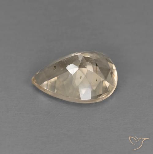 0.98カラットの天然Light Neutral Orangeモルガナイト、洋梨の形、VS