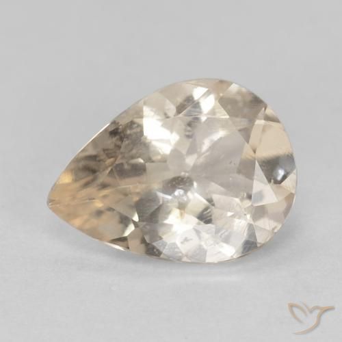 0.85ct 天然 ライトゴールド モルガナイト, 洋梨の形, VS