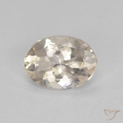 0.85ct 天然 ライトゴールド モルガナイト, 楕円形, VS