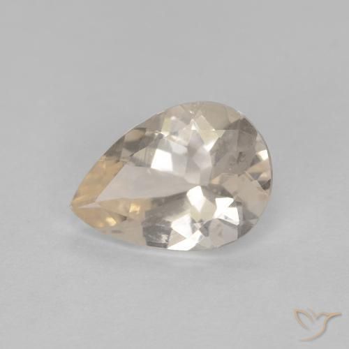 0.76ct 天然 ライトゴールド モルガナイト, 洋梨の形, VS