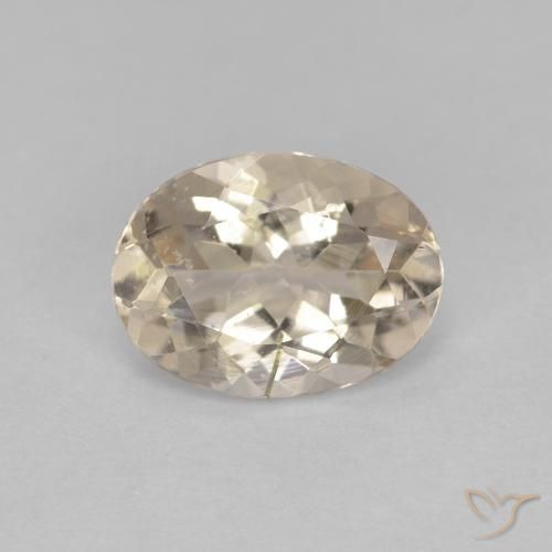 1.02ct 天然 ライトゴールド モルガナイト, 楕円形, VS