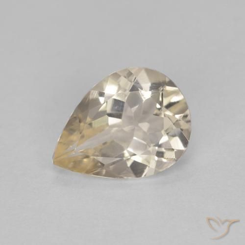 0.84ct 天然 ライトゴールド モルガナイト, 洋梨の形, VS