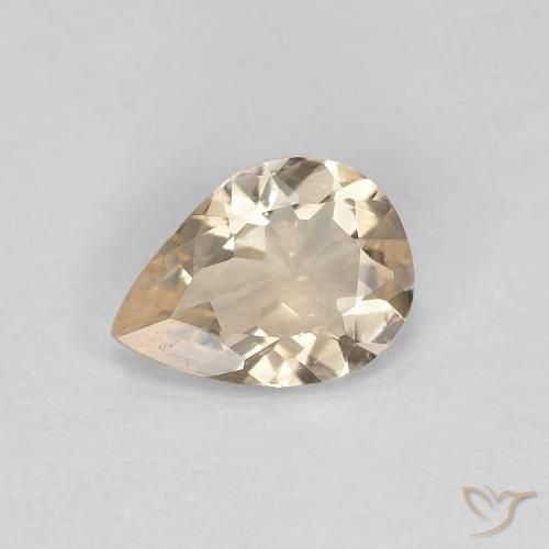 0.66ct 天然 ライトゴールド モルガナイト, 洋梨の形, VS