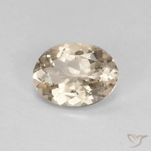 1.00ct 天然 ライトゴールド モルガナイト, 楕円形, VVS-VS