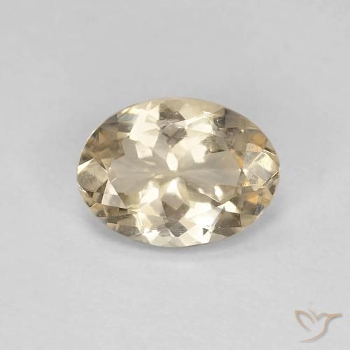 0.89ct 天然 ライトゴールド モルガナイト, 楕円形, VVS