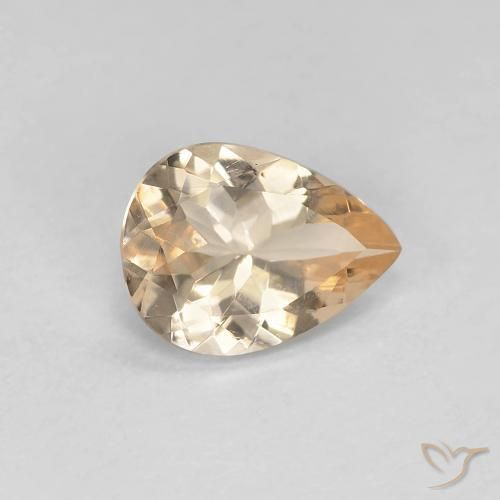 0.74ct 天然 Light Neutral Orange モルガナイト, 洋梨の形, VVS-VS