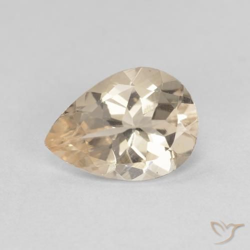 0.84ct 天然 ライトゴールド モルガナイト, 洋梨の形, VVS-VS