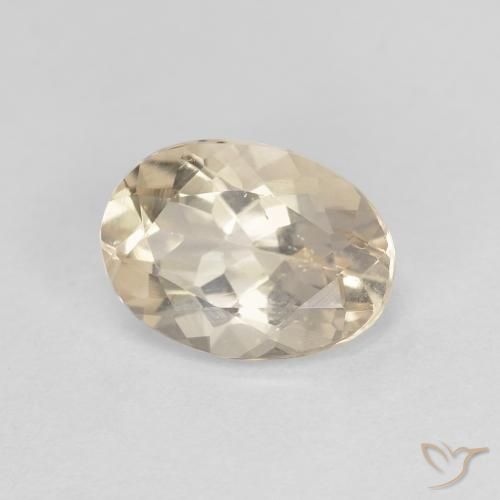 0.99ct 天然 ライトゴールド モルガナイト, 楕円形, VVS-VS