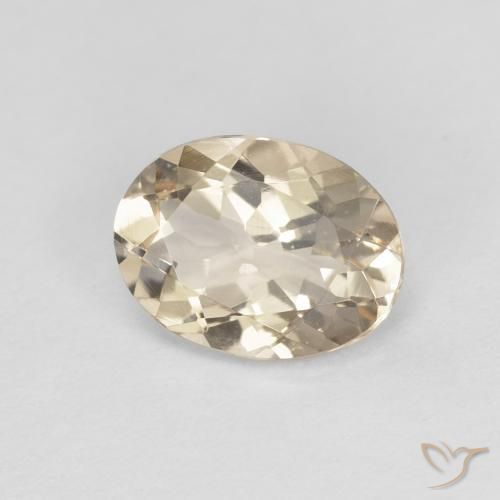 0.98ct 天然 ライトゴールド モルガナイト, 楕円形, VVS-VS