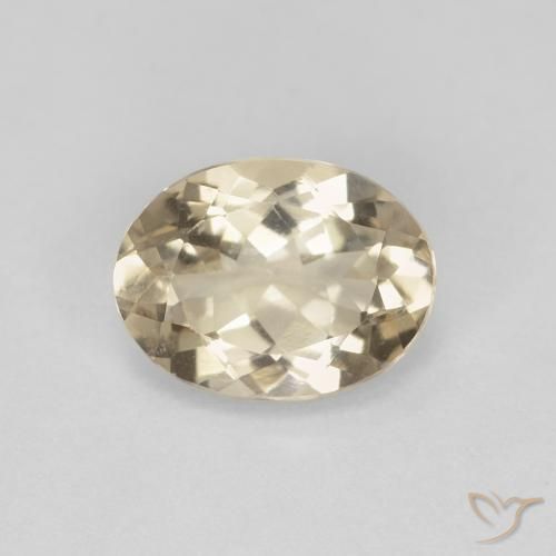 1.06ct 天然 ライトゴールド モルガナイト, 楕円形, VVS