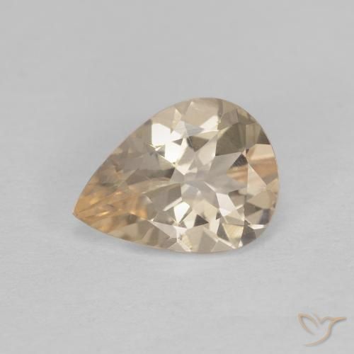 0.86ct 天然 ライトゴールド モルガナイト, 洋梨の形, VS