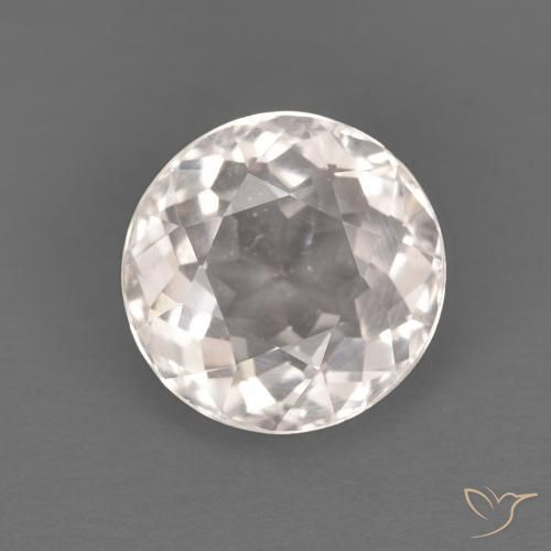 1.28ct 天然 非常に薄いピンク モルガナイト, ラウンド, VVS-VS
