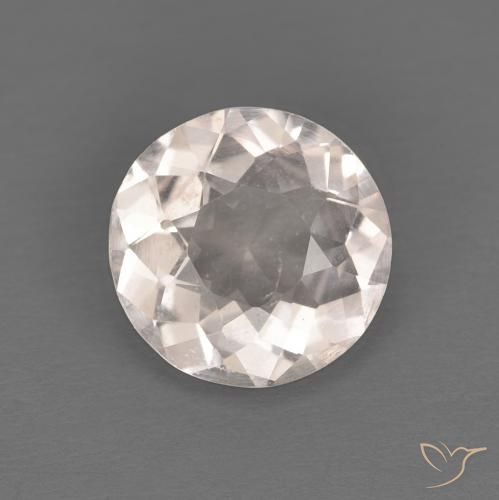 0.93ct 天然 非常に薄いピンク モルガナイト, ラウンド, VS