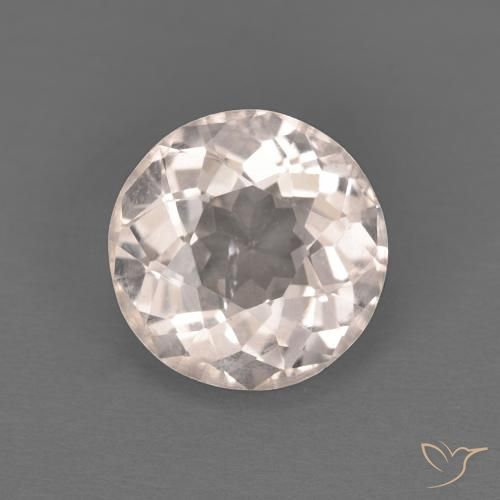 1.14ct 天然 非常に薄いピンク モルガナイト, ラウンド, VS