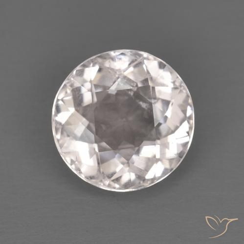 1.22ct 天然 非常に薄いピンク モルガナイト, ラウンド, VS