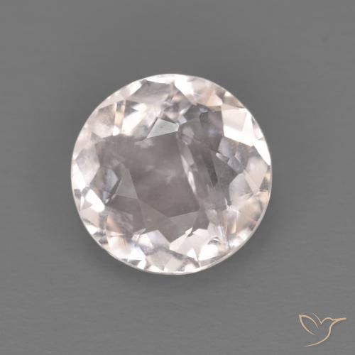 0.99ct 天然 非常に薄いピンク モルガナイト, ラウンド, VS-SI