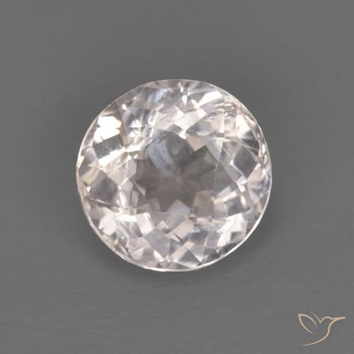 1.06ct 天然 非常に薄いピンク モルガナイト, ラウンド, VS-SI