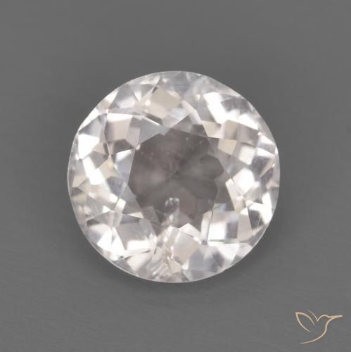 1.29ct 天然 非常に薄いピンク モルガナイト, ラウンド, VS