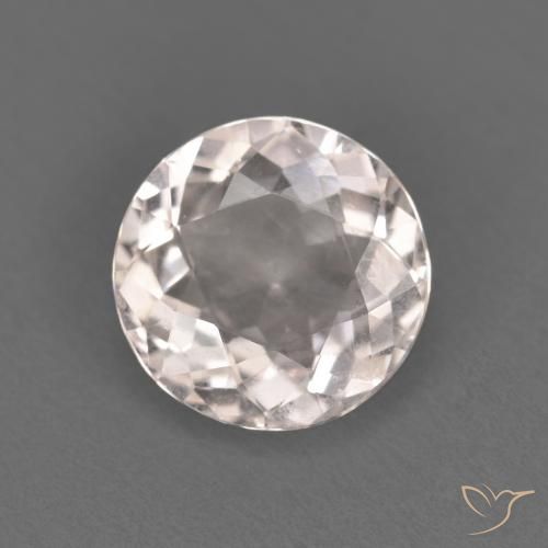 1.03ct 天然 非常に薄いピンク モルガナイト, ラウンド, VVS-VS