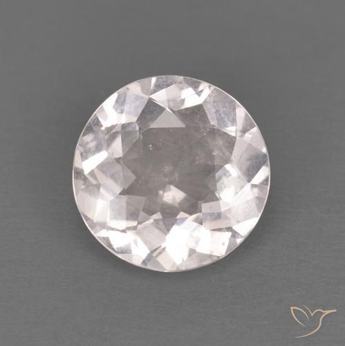 0.96ct 天然 非常に薄いピンク モルガナイト, ラウンド, VVS-VS