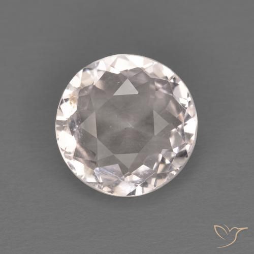 1.05ct 天然 非常に薄いピンク モルガナイト, ラウンド, VVS-VS
