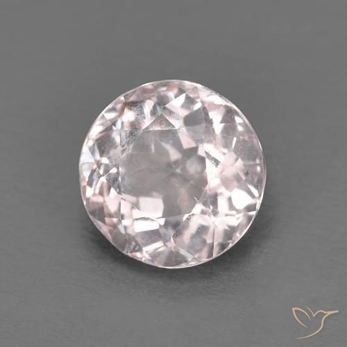 1.20ct 天然 非常に薄いピンク モルガナイト, ラウンド, VS